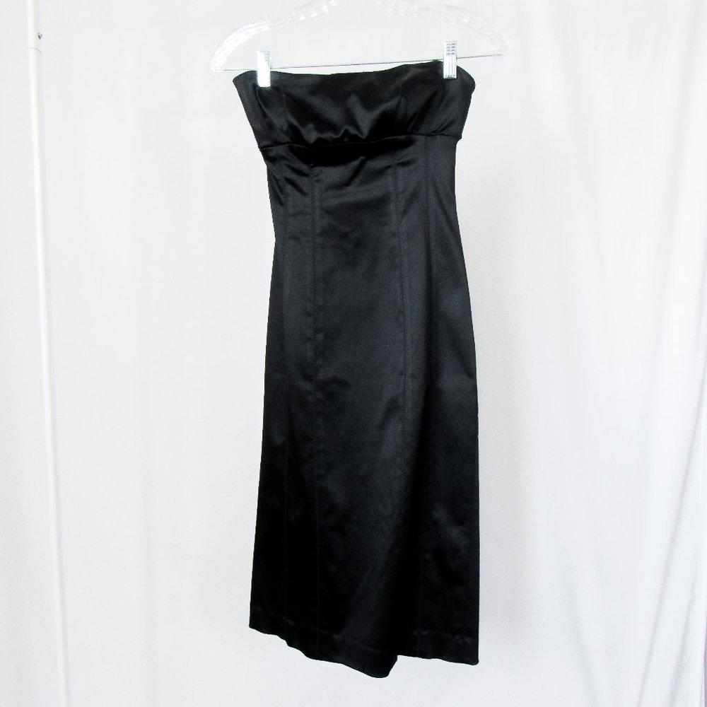 BEBE Vintage 90s Strapless Dress Little Black Dress Cocktail Party Size-S